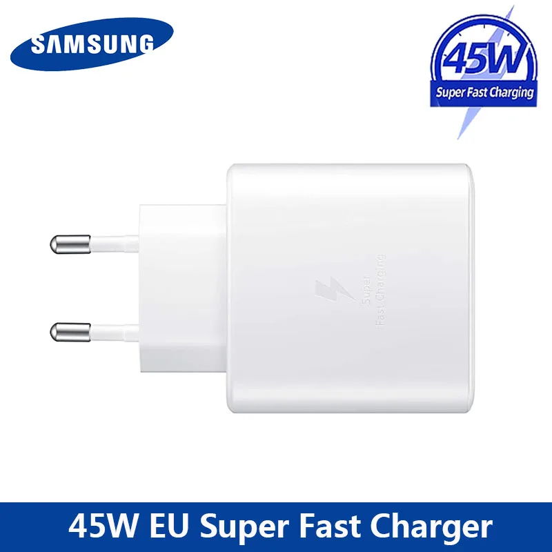 SAMSUNG Original 45W USB-C Super Adaptive Fast Charge Charger EP-TA845 For Samsung GALAXY Note 10 Plus Note10Plus 5G A91 Note10+ 65w usb c charger Chargers