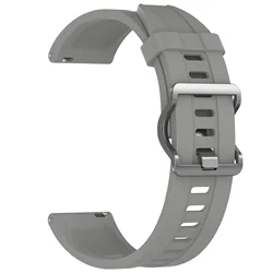 Versatile 22mm Silicone Sport Watch Band - Soft and Durable Wristband - Blackview W80 Pro (Titanium gray)