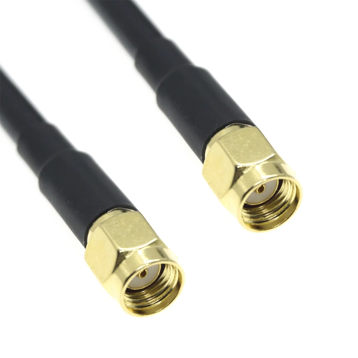 

30cm 50cm 75cm 100cm 1M 2M 3M RP-SMA male to RP-SMA male RG58 RF Coaxial Cable Low Loss for Antenn Wifi Brass 50ohm
