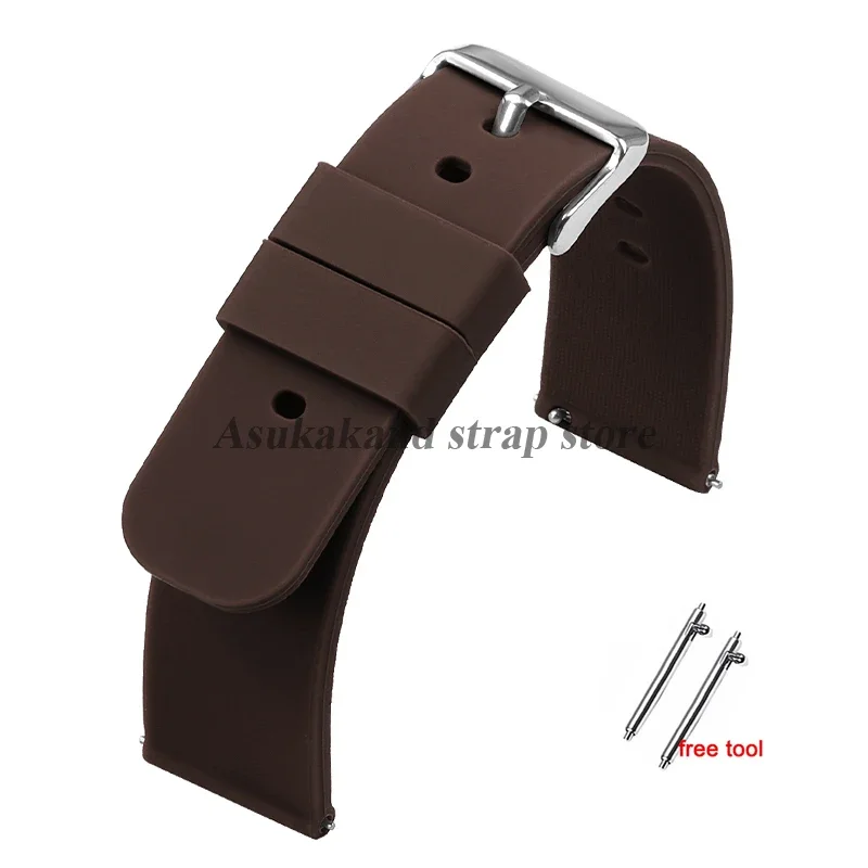 Versatile Quick-Release Silicone Sport Watch Strap - Multiple Sizes