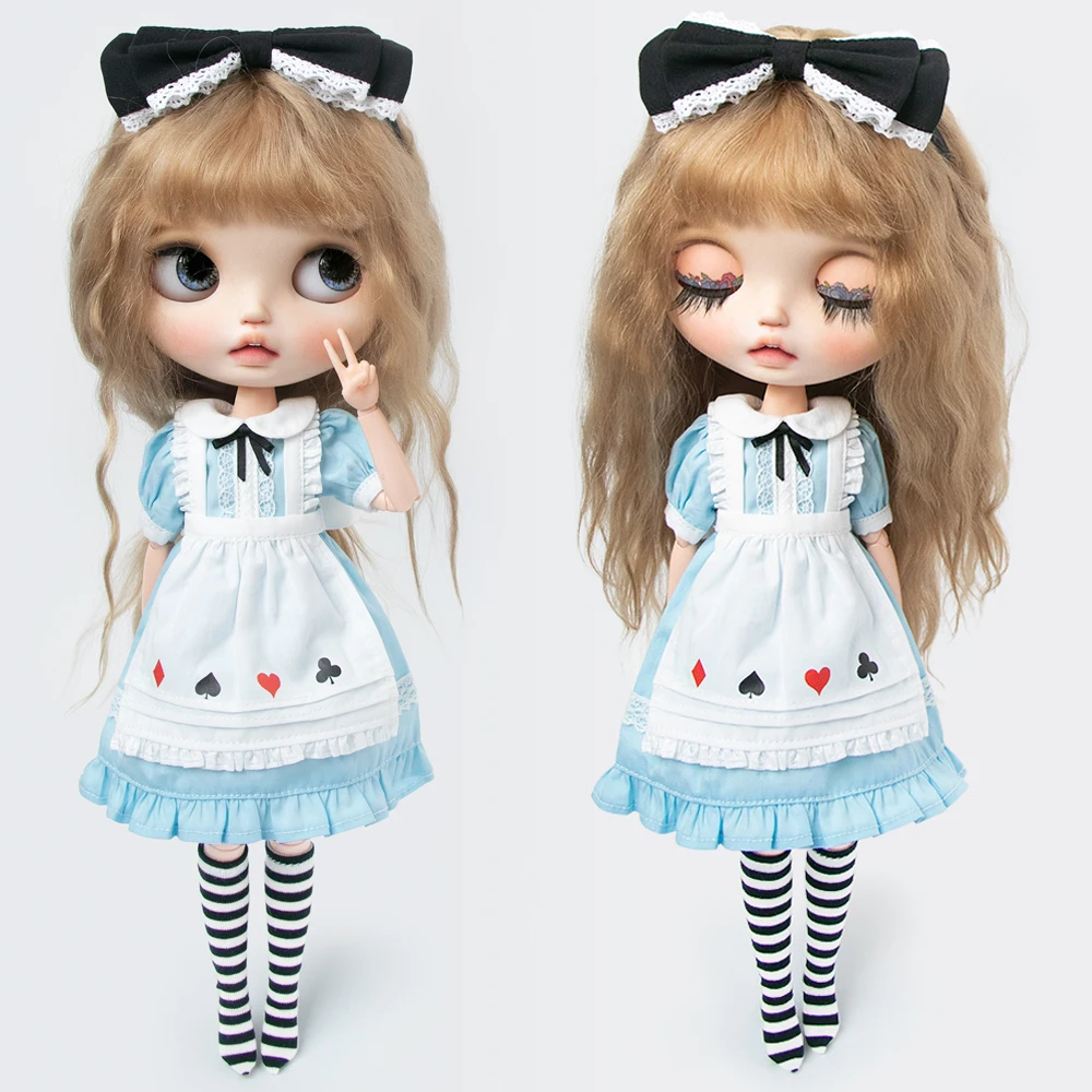 Blyth Kleidung Vintage Spitze Prinzessin Kleid Faltenrock Anzug Bluse Dienstmädchenkleid für Ymy Licca Azones Ob22 24 27 Puppenzubehör – Detail 1