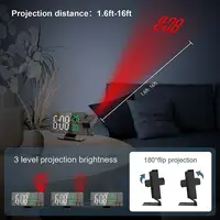 LED Projection Clock Specular Surface Multifunctional USB Alarm Temperature Clock Clock Digital Projection Decoration Home Q4T9 1