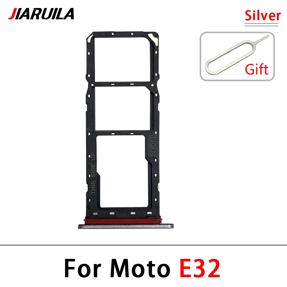 SD 카드 트레이 슬롯 거치대 어댑터 액세서리 및 도구, Moto E20 E30 E40 E32 Edge 20 Pro 용 거치대, SIM 카드 트레이 슬롯, 10 개