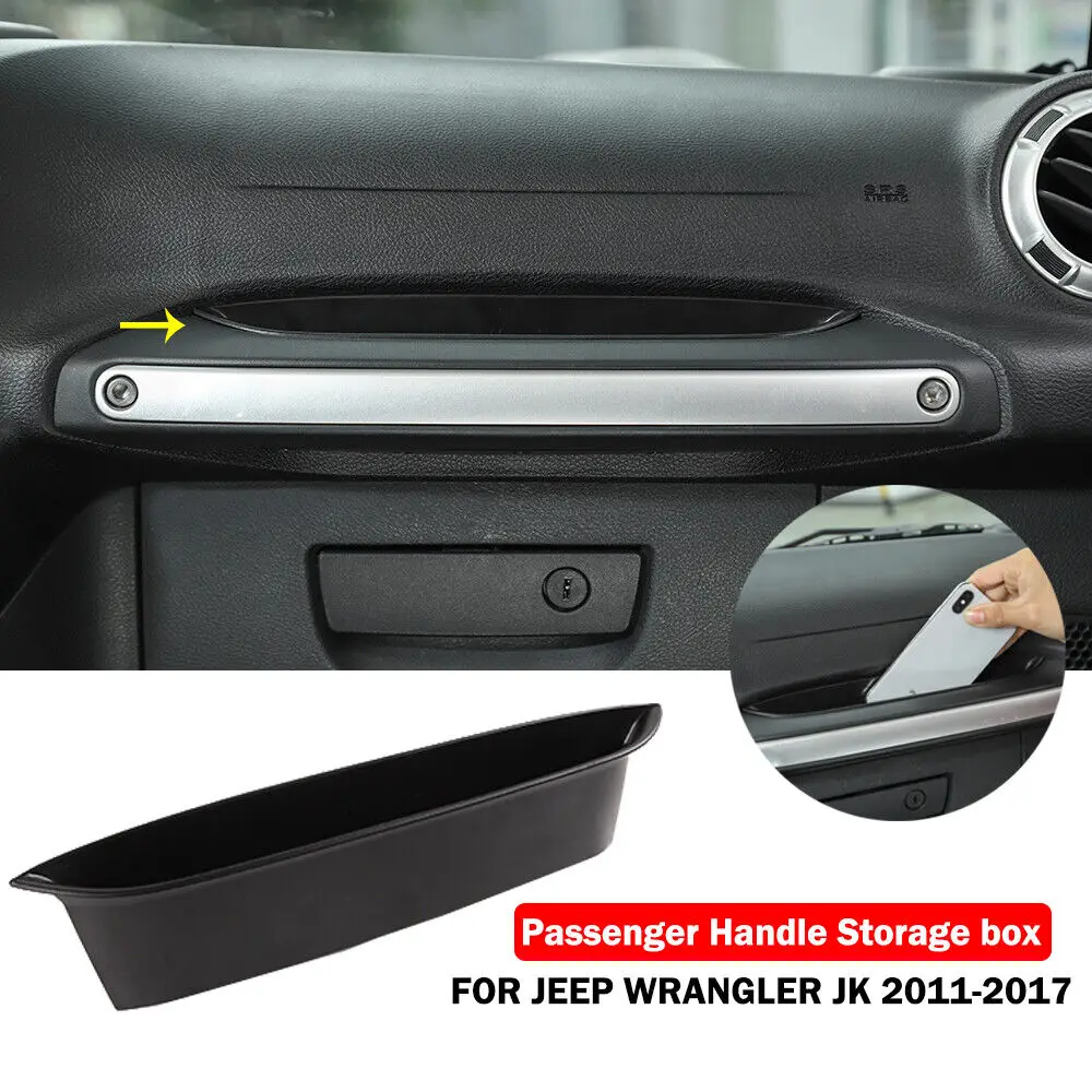 

Car Organizer Handle Grab Storage Tray Box Non-slip Mat Interior Accessories For Jeep-Wrangler JK For Passenger 2011-2017