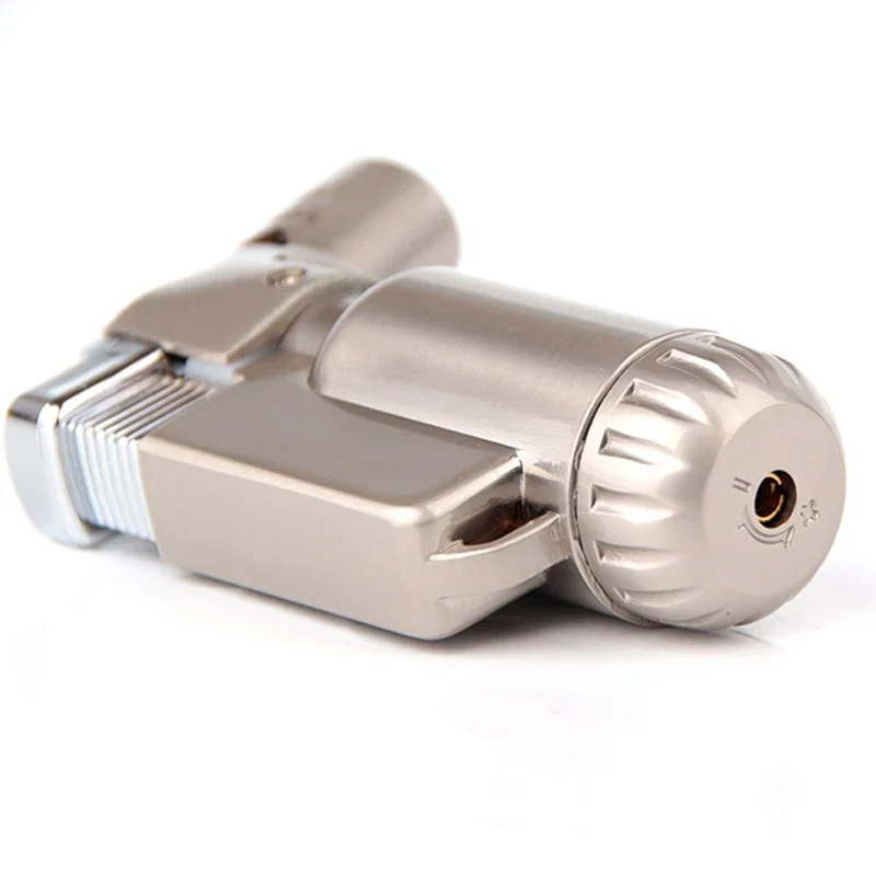 Portable Mini Butane Jet Lighter Turbo Torch Lighter Fire Windproof Spray Gun Metal Lighter EDC Cigarette Accessories (NO GAS)