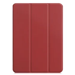 11.5'' Folding Stand Wake Sleep PU Leather Tablet Cover - Premium Design for Enhanced Protection and Style (Wine red)