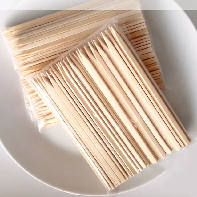 100Db Eldobható Bambusz Nyárspálcák Erős Barbecue Gyümölcs Természetes Fa Botok Party Svédasztalos Ételek Bbq Eszközök - Image 2