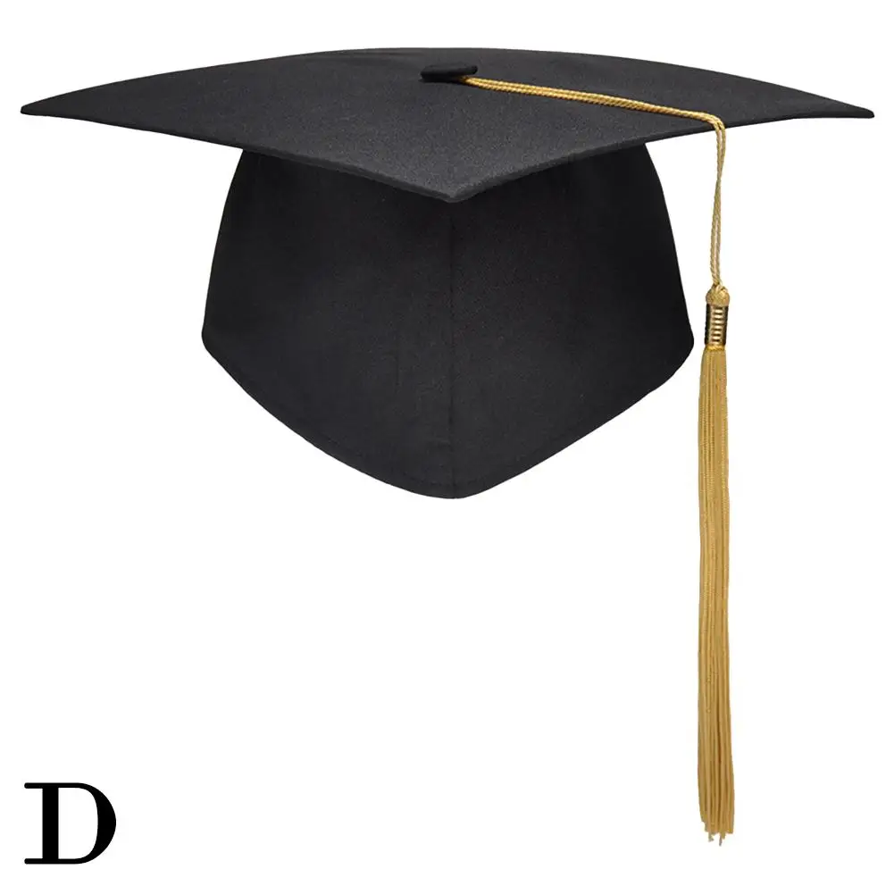 NEUER Abschlusshut, schwarze Bachelor-Kappen für Erwachsene mit Quasten, Universitätsmeister, Glückwunsch, Abschlussfeier, Dekorationszubehör – Detail 19