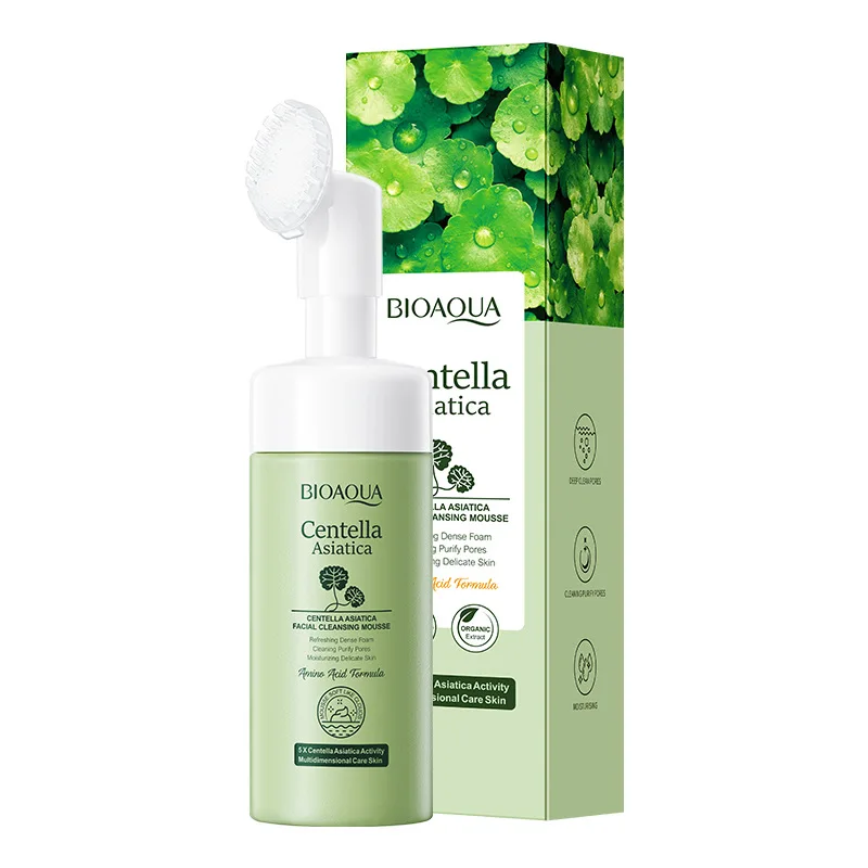 Enhanced Title:  
BIOAQUA Centella Asiatica Deep Cleansing Facial Mousse with Brush - Oil Control & Gentle Cleanser