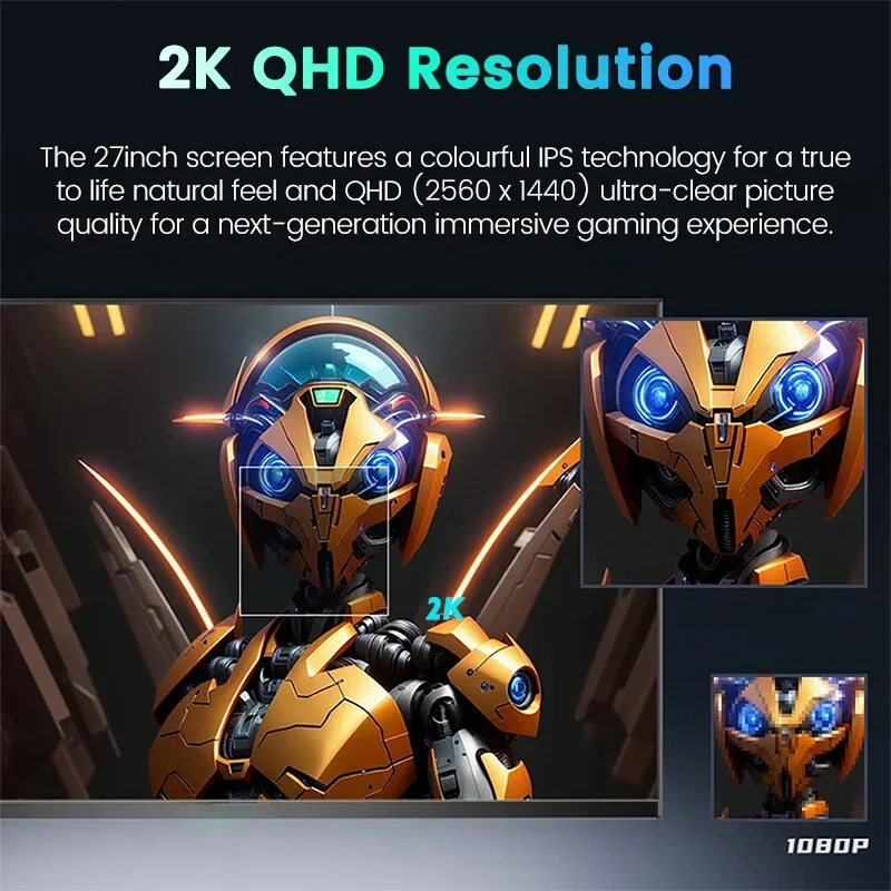 ũž  2560x1440 HDR 100%, SRGB 1MS Freesync  ǻ ÷, IPS VA Ŀ ƮƮ ũ, HDMI/DP, 27 ġ, 2K, 75Hz