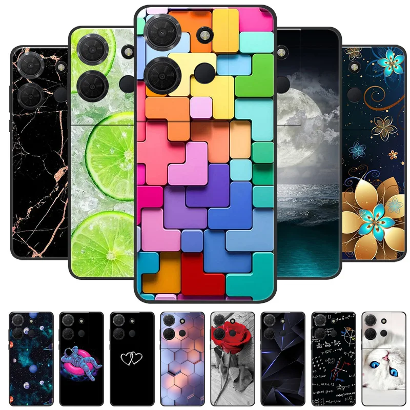 Cute Cartoon Pattern Soft TPU Silicone Back Cover - Stylish Protective Phone Case