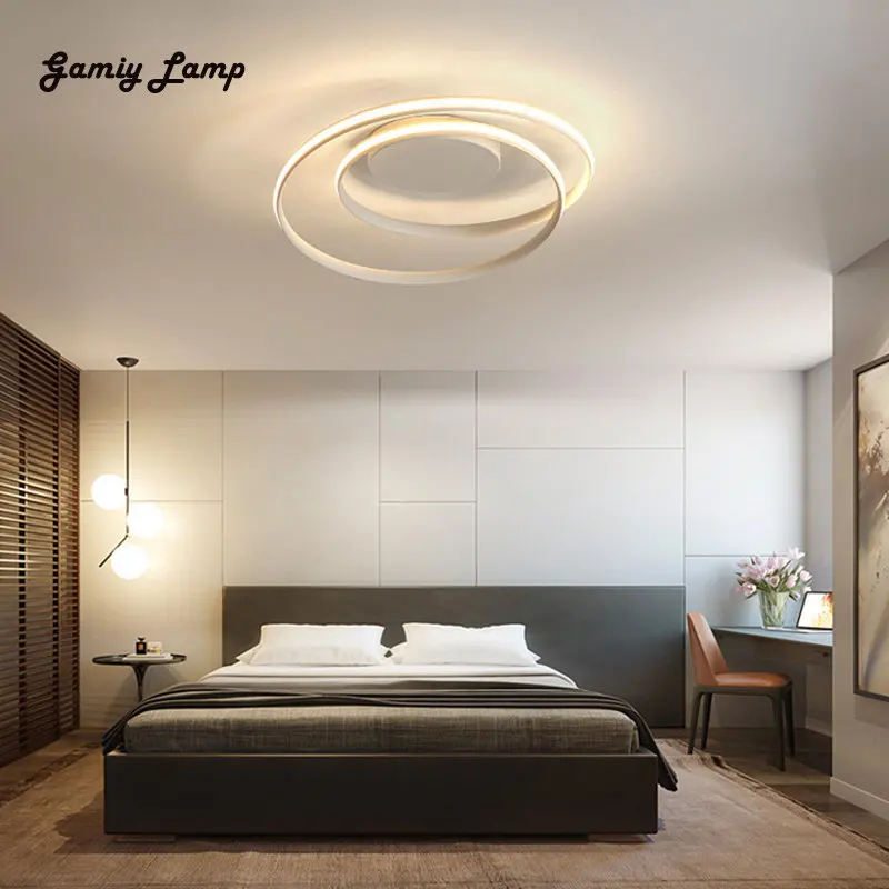 

Modern LED Ceiling Lights For Living Room Bedroom Study Hotel Room White Black Color Surface Mounted Lamp Decoration AC85-265V