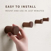 1/6 Vintage Walnut Clothes Hook, Suitable for Hanging Hats, Valentine's Day Gift, Multifunctional Wall Decoration 1