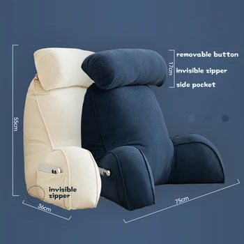 Bed Wedge Reading Pillow Adjustable Reading Throw Cushion Triangular Pillow Wedge Couch Pillows for Lumbar Back Support Pillows