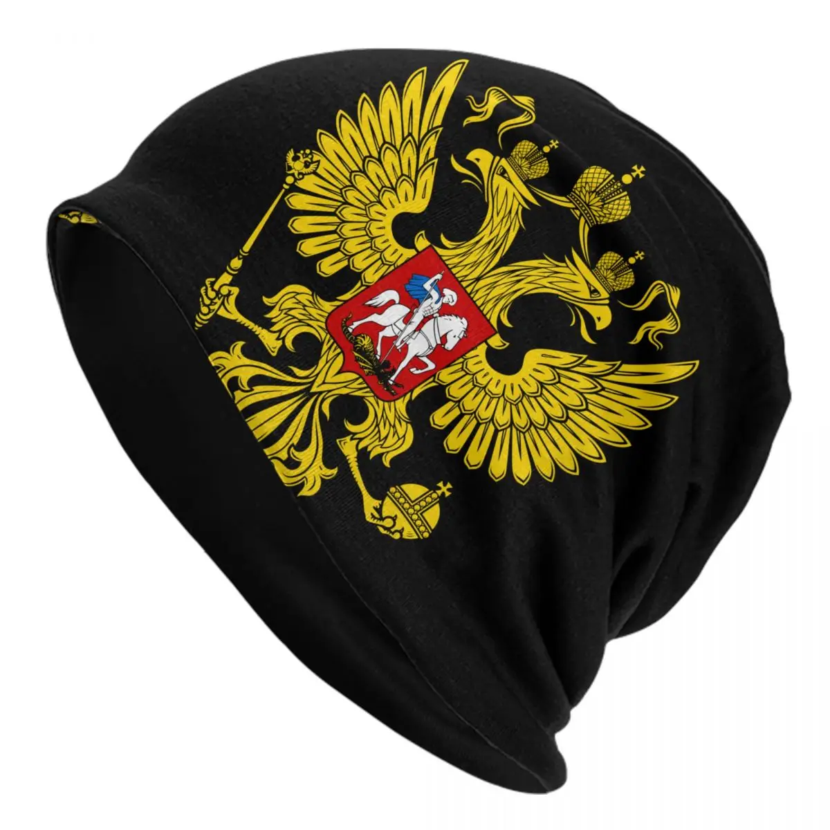 

Coat Of Arms Of Russia Beanie Cap Unisex Winter Warm Bonnet Femme Knitted Hats Cool Ski Russian Empire Skullies Beanies Caps