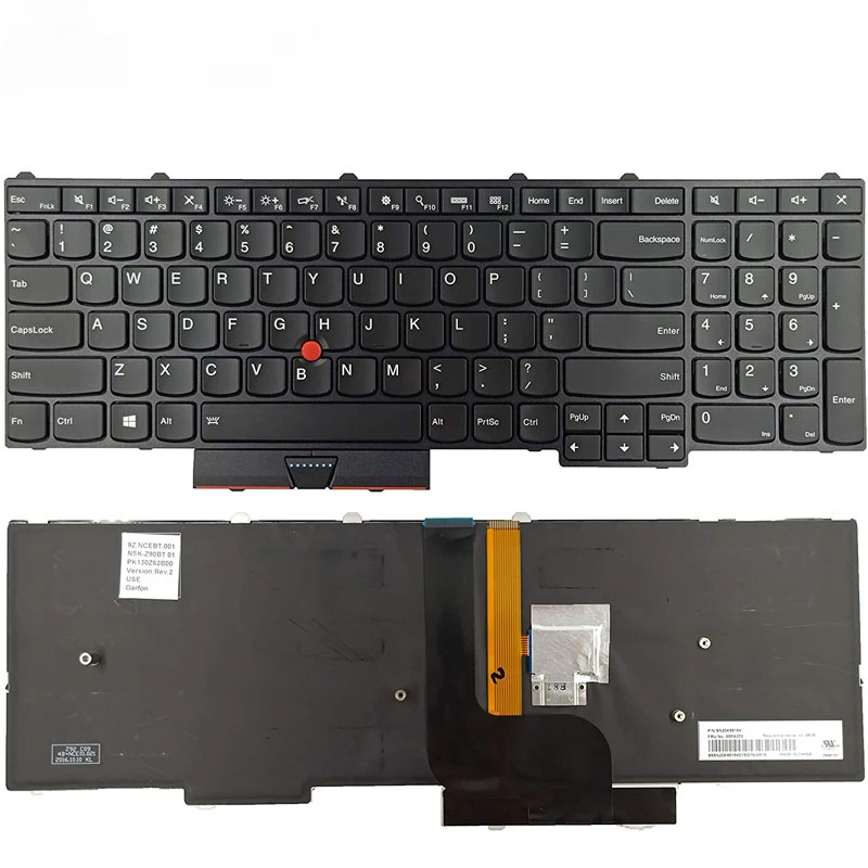 

New Laptop Replacement Keyboard For Lenovo Thinkpad P50 P51 P70 with Backlit US Layout P/N: 00PA288 SN20K85114