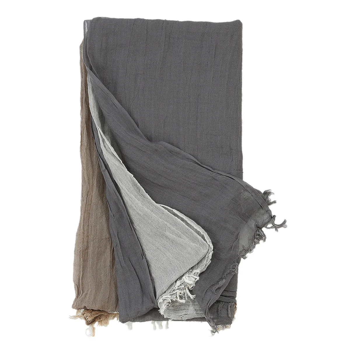 Cotton Camel Linen Scarf Men Long Patchwork Scarf for Men Tassel Winter Mens Scarves Fashion Men's Accessories - 5