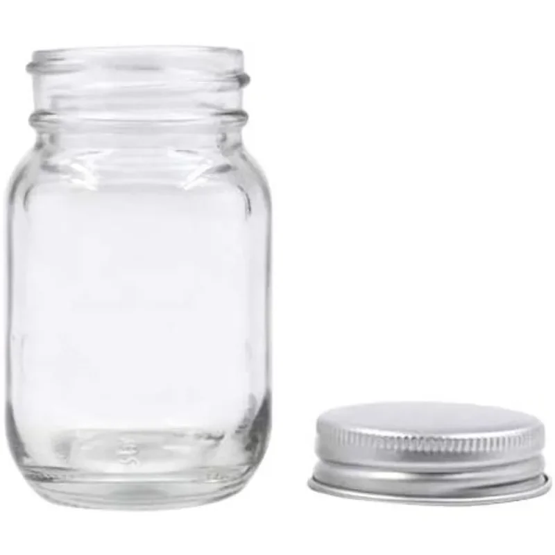 2oz Mason Jar with Silver Lid for Honey Jam Spice Pack of 24 Sets 2