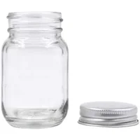 2oz Mason Jar with Silver Lid for Honey Jam Spice Pack of 24 Sets 2
