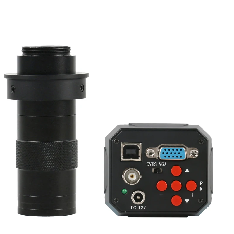 

2MP 1/2.5 inch VGA USB BNC 3 in1 Digital Industrial Microscope Camera 130X Zoom C Mount Lens For PCB Repair Soldering Inspection