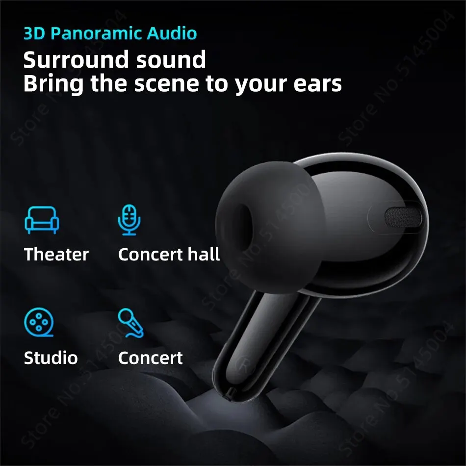 ViVO TWS 4 HiFi 55dB 능동형 소음 차단 진정한 무선 이어폰 LDAC TWS 이어폰 Bluetooth 5.4 AptX 무손실 LDAC IP54