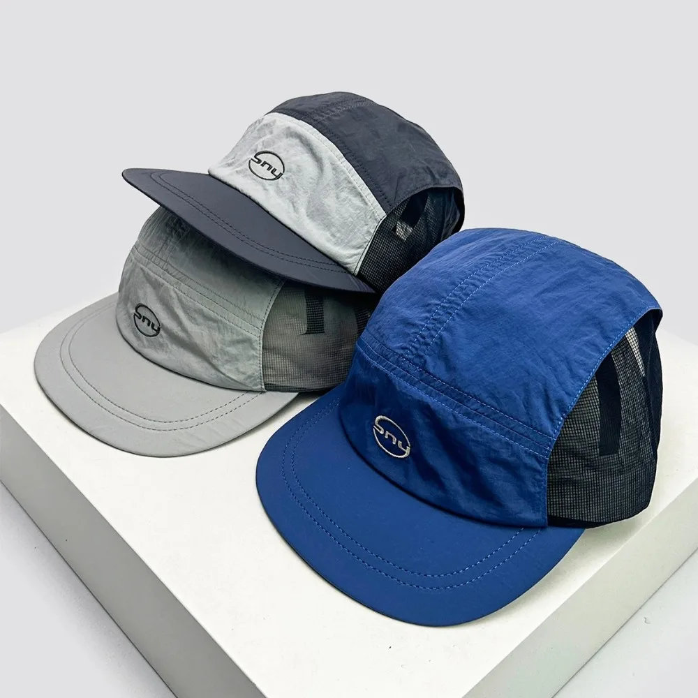 한국어 자수 야구 모자 - 챙 모자, 통기성 메쉬 빠른 건조 자외선 차단, 심플한 인스타일 경량