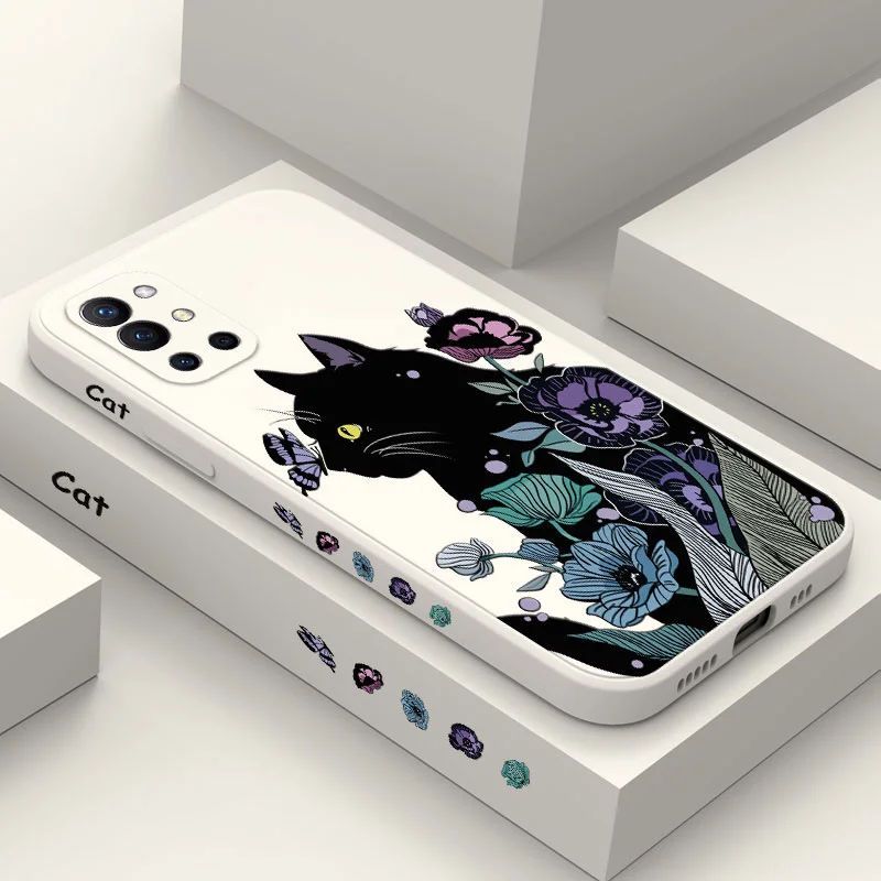 Silicone Soft Phone Case with Cat Playing Design