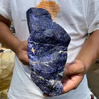 Natural Large Noble Dark Blue Sodalite Crystal Gemstone Rough Raw Rock Specimen Healing 2
