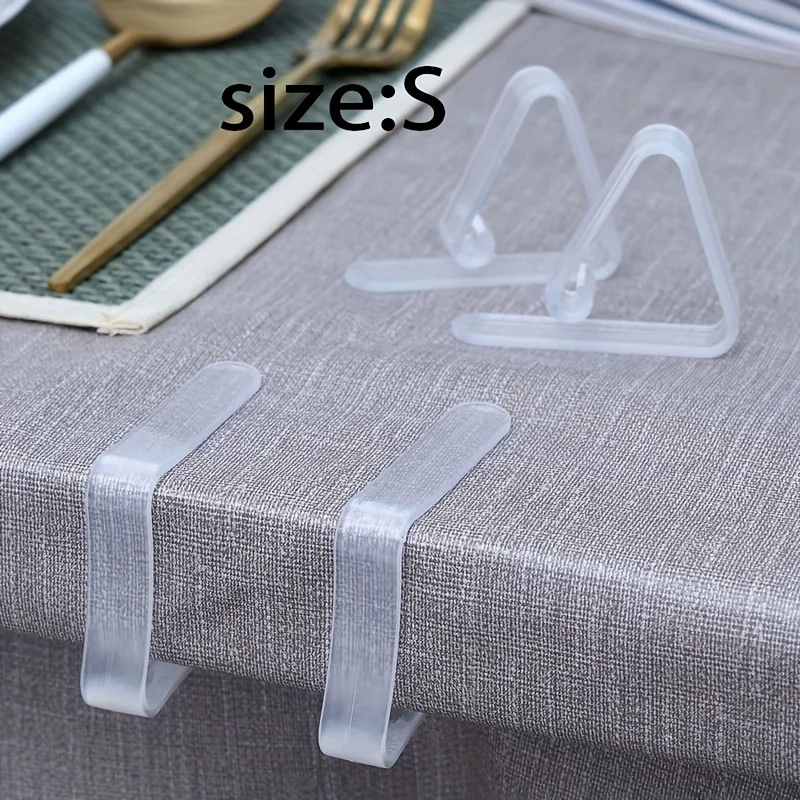 tablecloth clip fixing buckle transparent anti slip household table corner tablecloth clip fixing device plastic buckle 10pcs