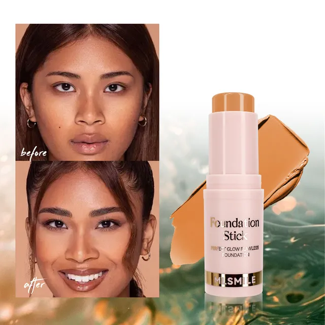 Facial Stick Foundation Full Coverage Lasting Oil-control Concealer Dark Skin Foundation Makeup  Base Cream Matte Natural Prime