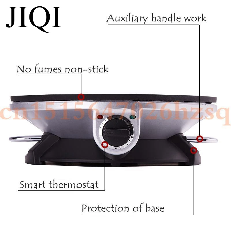 JIQI 320mm Diameter Single-side 220V-240V Pancake Maker Machine Non-stick Coating Pan 4