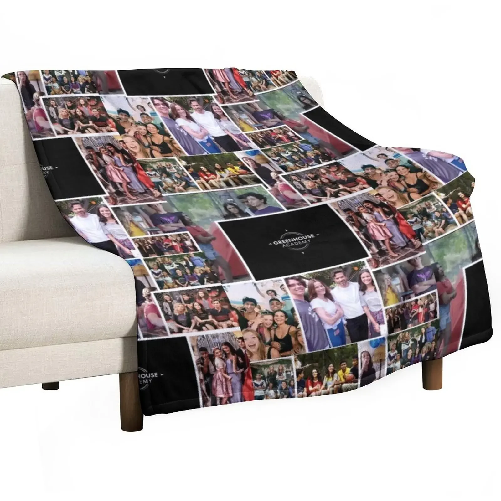 

Greenhouse Academy Collage Throw Blanket Heavy wednesday Sofas Blankets