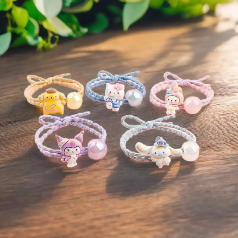 Sanrio Kuromi Cartoon Fashion Hairband Anime Figure Hello Kitty My Melody Pochacco Cinnamoroll Q Figural Cute Girl Birthday Gift