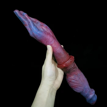 LUUK 16 inch Double Dildo Super Long Lesbian Realistic Penis Fisting Games Big Knot Anal Plug Vagina Stimulate Massage Sex Toys 6