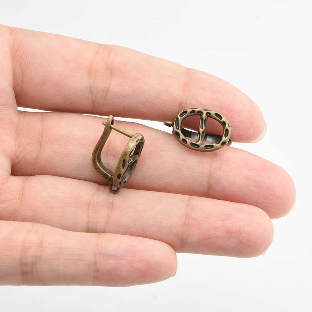 1 Paar NEUE Ohrringverschlüsse Haken Zubehör für DIY Frau Ohrring Schmuckherstellung Zubehör Antik Bronze Messing bleifrei – Detail 20