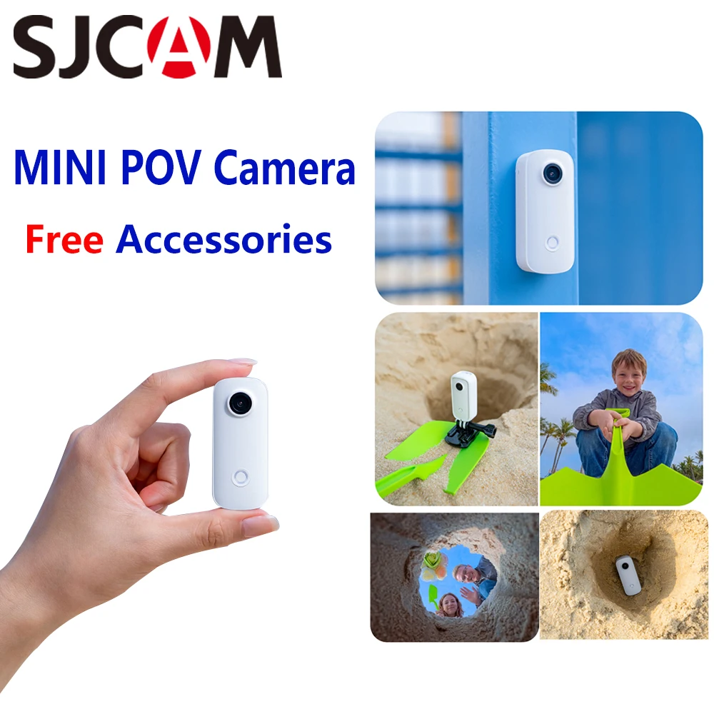 SJCAM C100 PRO 4K30FPS MINI POV Action Camera With Magnetic Lanyard Family Entertainment Records Pet's First-Person View NEW