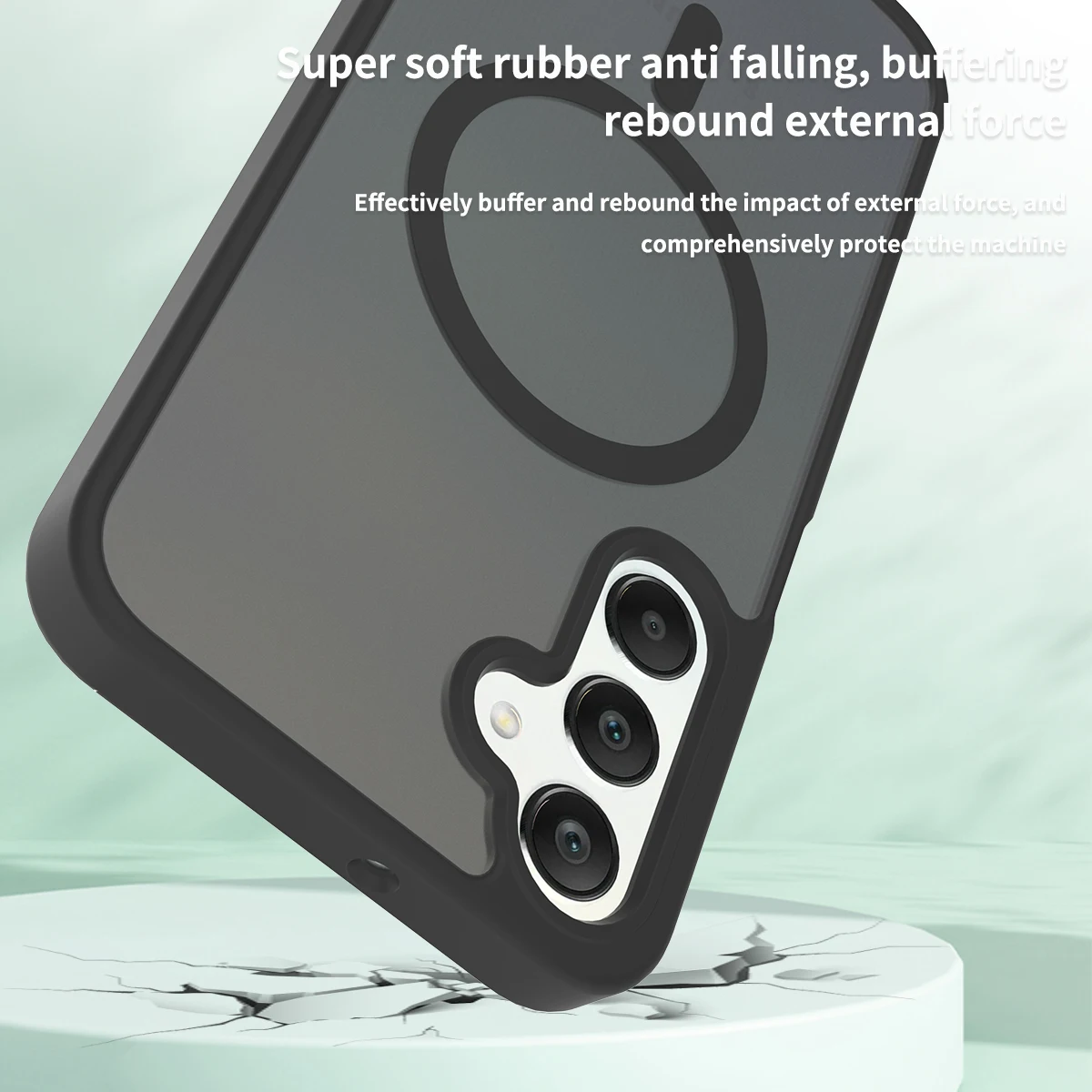MagSafe-Compatible Silky Smooth Touch Shockproof Wireless Charging Case - TPU/PC Material