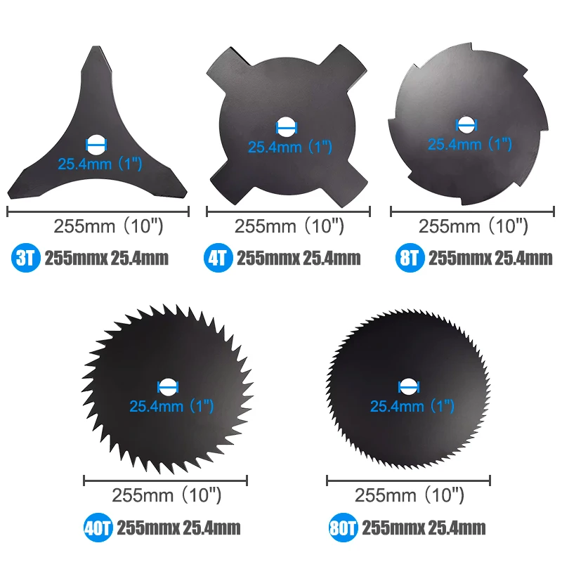 CMCP 10Inch Grass Brush Cutter Blade 3/4/8/40/80T Grass Trimmer Head Cutter for Garden Power Tools Decespugliatore Accessories 3