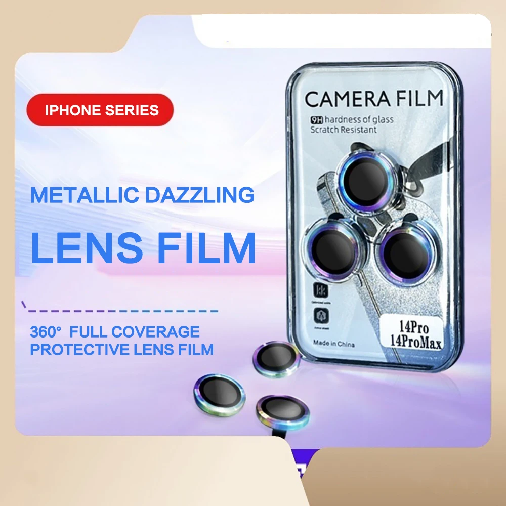 Luxury Cd Pattern Diamond Lens Protector Per Iphone 14 13 12 11 Cover Antiurto Anti-Impronta Per Iphone 14 13 12 11 Promax