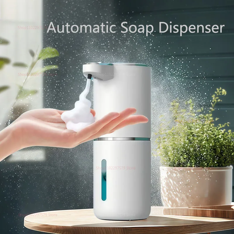 380ml Automatic Soap Dispenser Touchless Foaming Soap Dispenser USB Rechargeable Electric 4 Level Adjustable Foam Soap Dispenser