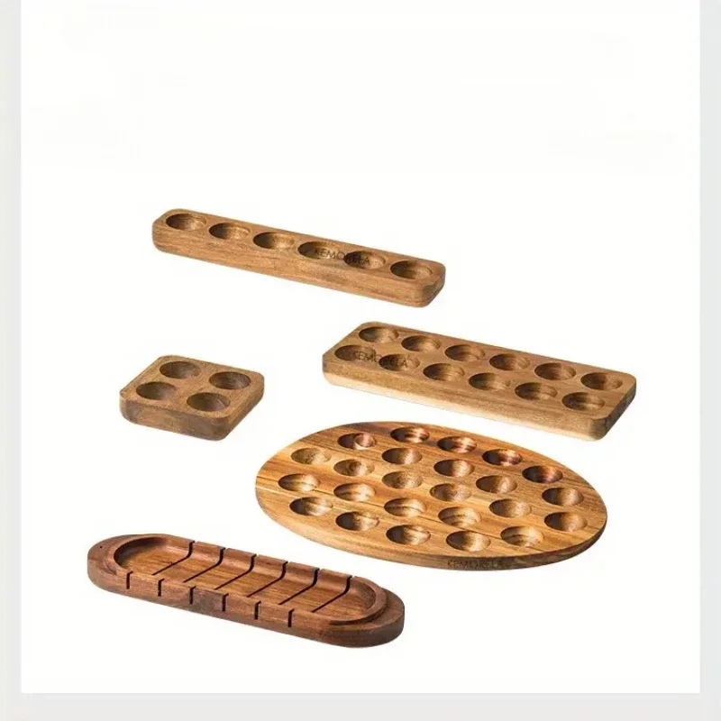 Wooden Egg Tray with Acacia Wood, Japanese Style Egg Storage Container for Fridge and Kitchen Eggs Slot Holder 2