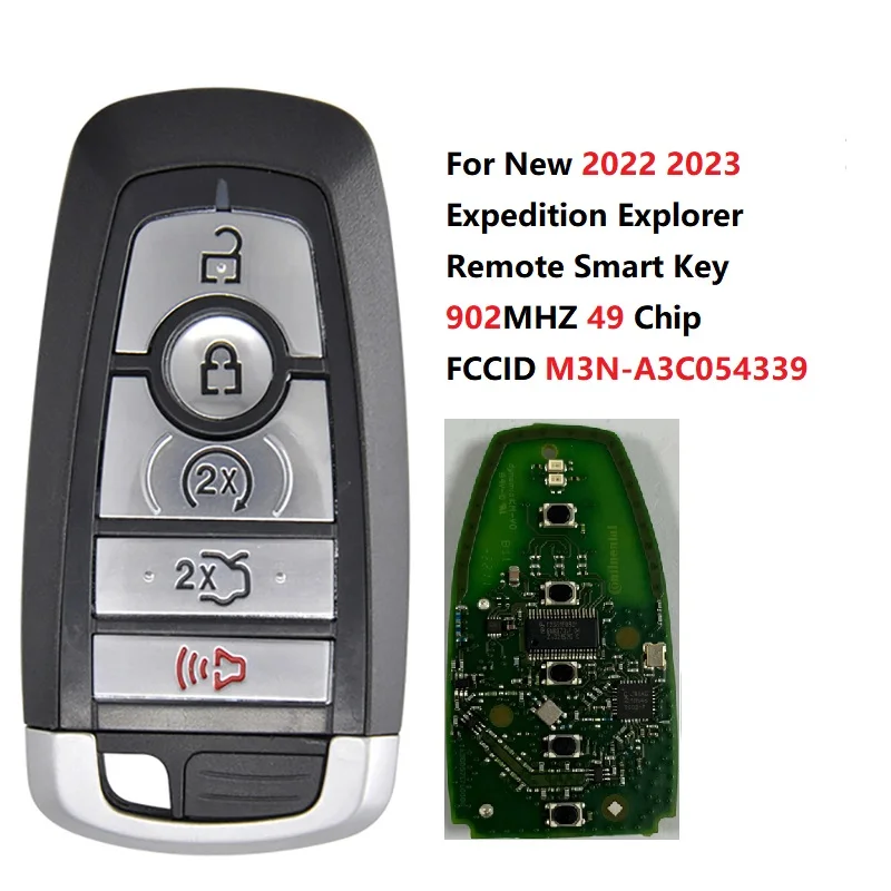 

CN018142 FCCID M3N-A3C054339 902MHZ For New 2022 2023 Ford Mustang Lincoln Edge Explorer Expedition Fusion Mondeo Smart Key