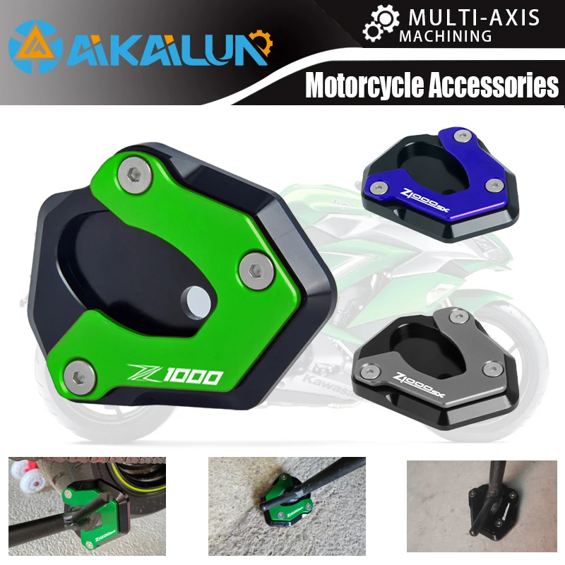 

For Kawasaki Z1000 Z1000SX Z 1000 Z 1000SX 2010-2022 2020 2021 Kickstand Sidestand Stand Extension Enlarger Pad Motorcycle CNC
