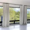 100% Blackout Curtains for Bedroom, Black Out Curtains 96 Inch Long, Clip Rings Linen Blackout Drapes, Thermal Insulated Room 3
