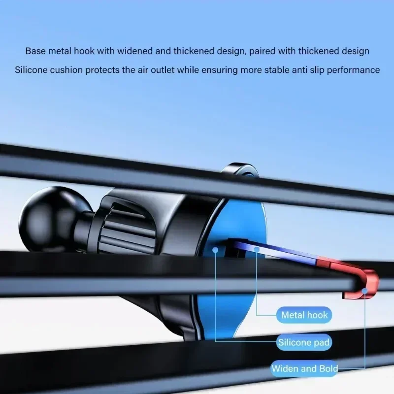 Universal Cell Phone Car Stand Auto-Lock Rotatable Vent Clip Hands Phone Holders for 4-7 Inch iPhone Samsung Xiaomi Phone Holder Mobile Phone Holder