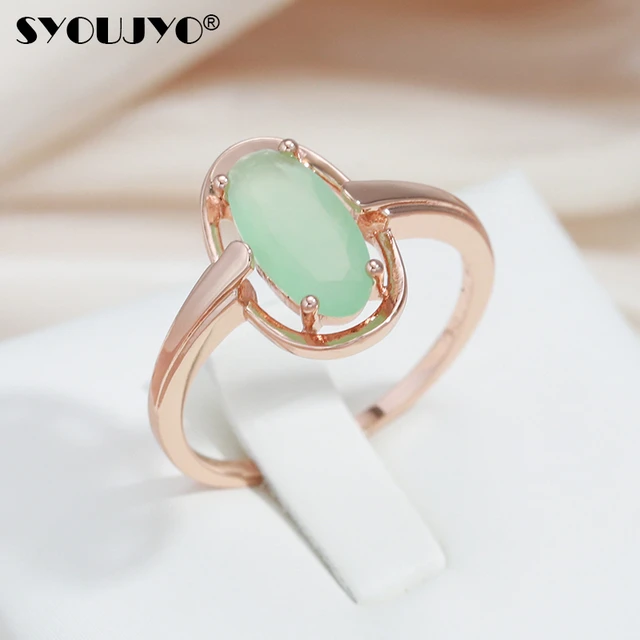 Dew — Green jade stone ring | seree