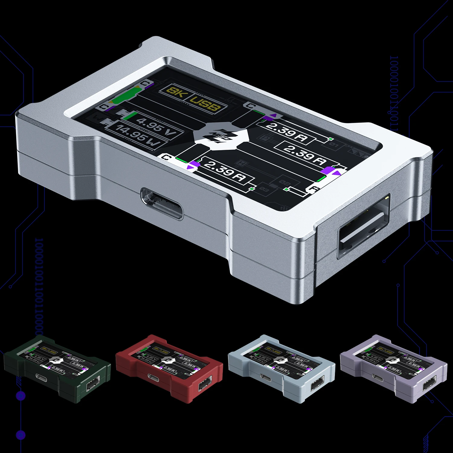 HMLAB ZNEO ゲーミングUSBハブ - 2入力3出力、8K Hz、個別電源