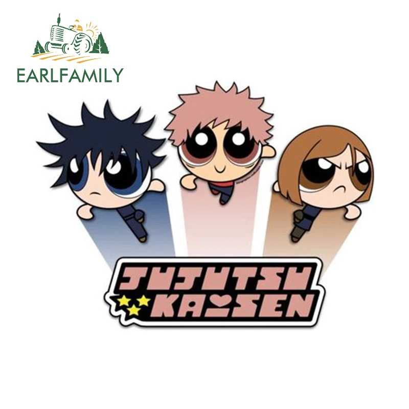 

EARLFAMILY 13 см x 9,7 см для юютютсу кайсена Американский Аниме Стикеры для автомобиля Модные Простые наклейки водонепроницаемый Стайлинг автомобиля