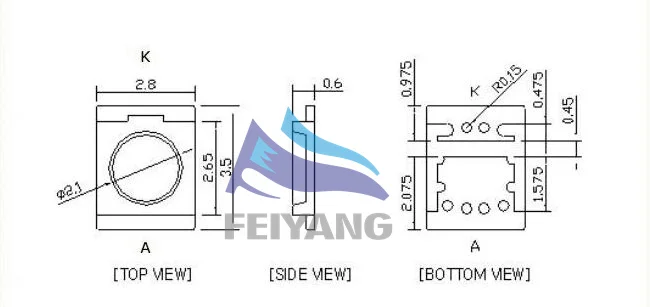 SAMIROB 50 teile/los Seoul SMD LED 3528 2835 3V 1W Kühles Weiß 100LM High Power Für LCD TV Hintergrundbeleuchtung – Detail 5