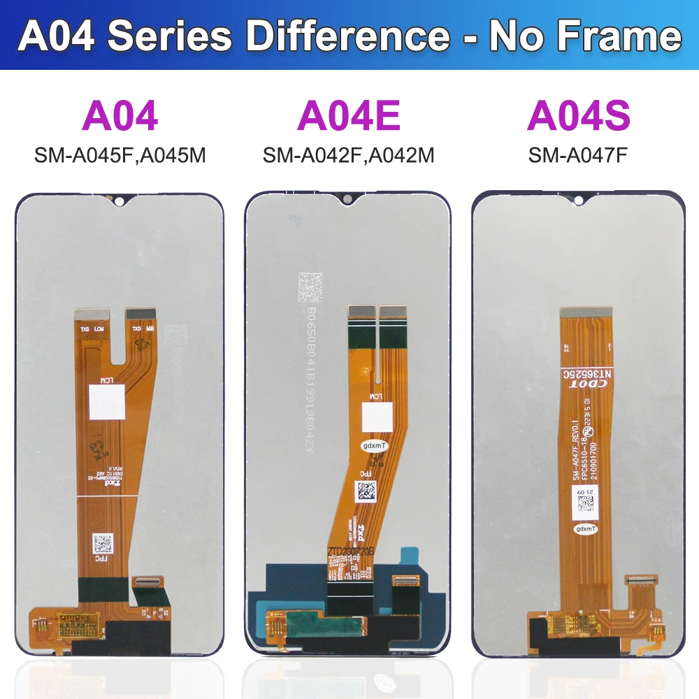 A04 A04S A04E Screen For Samsung A04S A047F, A047F/DS, A047F/DSN LCD ...